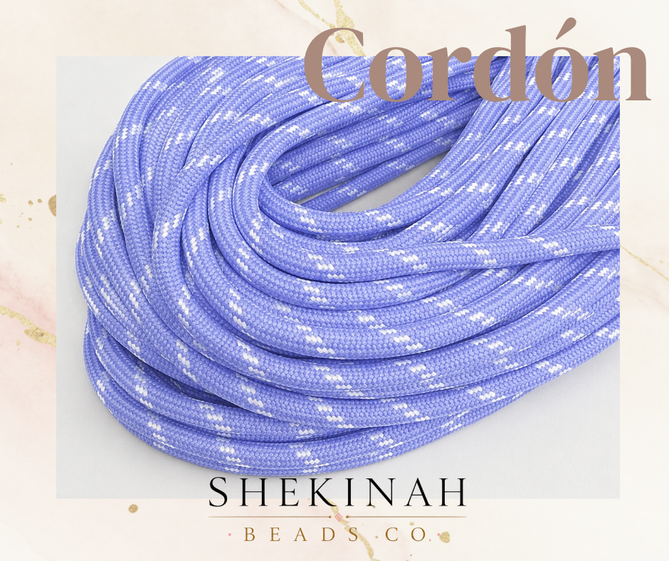 Cordón Paracord con Detalles Blancos 5mm