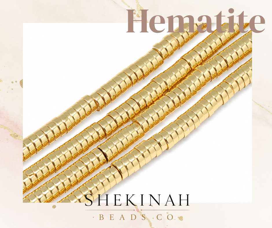 Beads en forma de disco color dorado brillante para pulseras y diseños de bisutería.