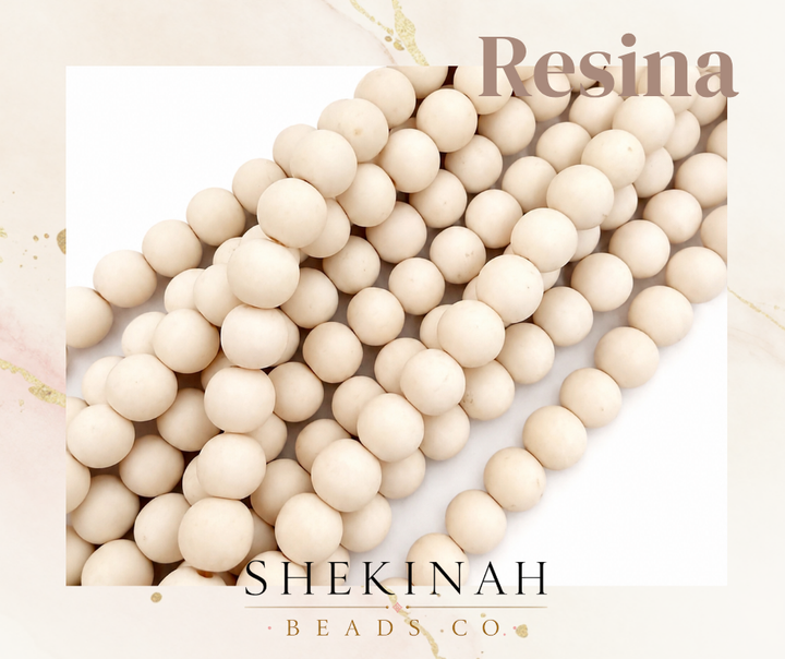 Beads redondos color 8mm de resina para pulseras, collares y accesorios de bisutería elegante.