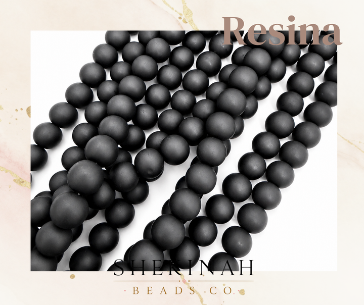 Beads Redondos 8mm Mate de Resina