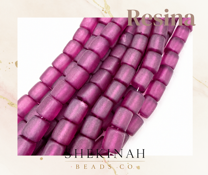 Beads Cilíndricos Mate de Resina