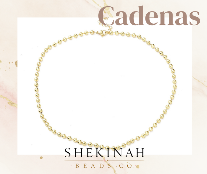 Gold necklace with &