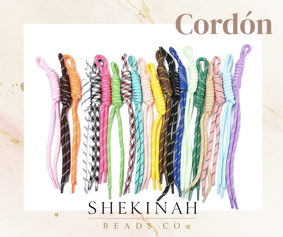 Cordón para bisutería en colores surtidos para pulseras, collares y accesorios personalizados.