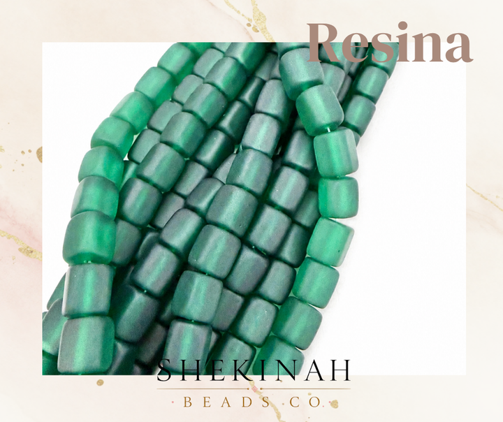 Beads Cilíndricos Mate de Resina