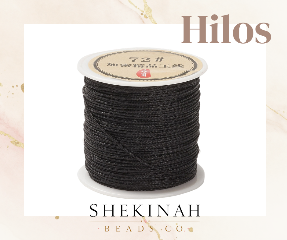 Hilo negro en carrete para bisutería y accesorios artesanales