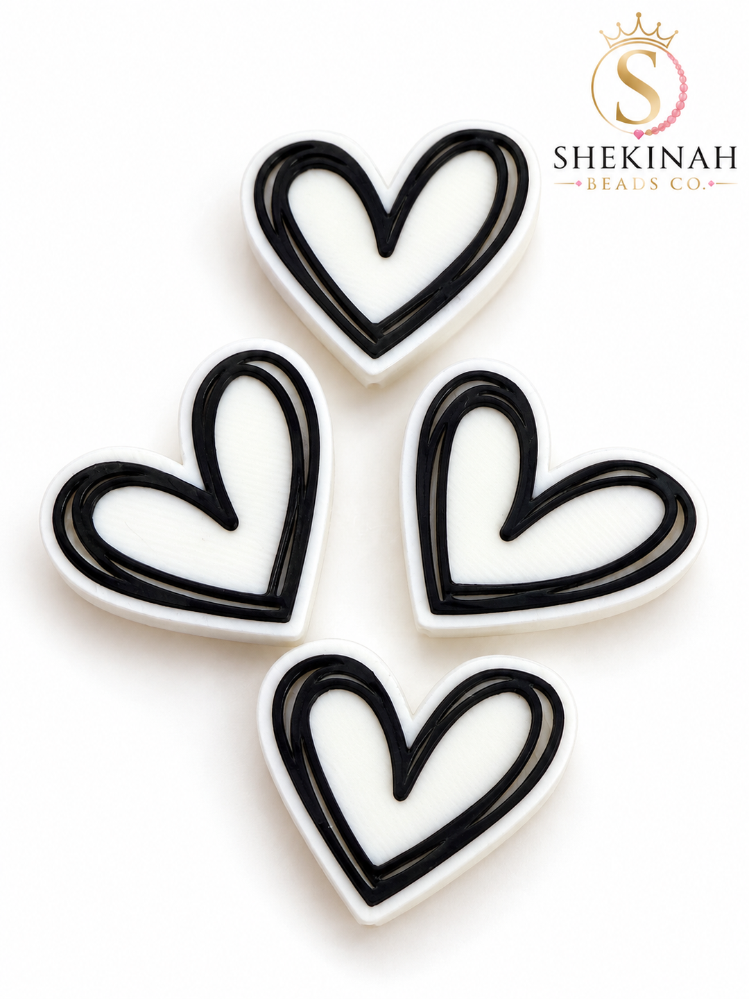 Bead 3D Corazón Outline – Hueco Vertical