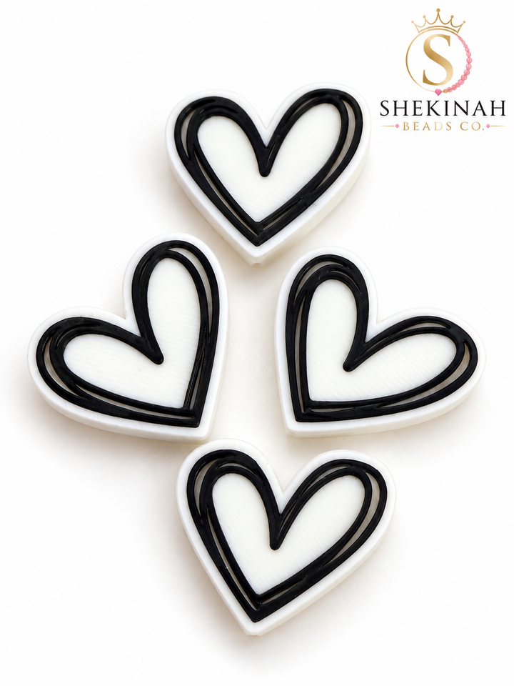Bead 3D Corazón Outline – Hueco Vertical