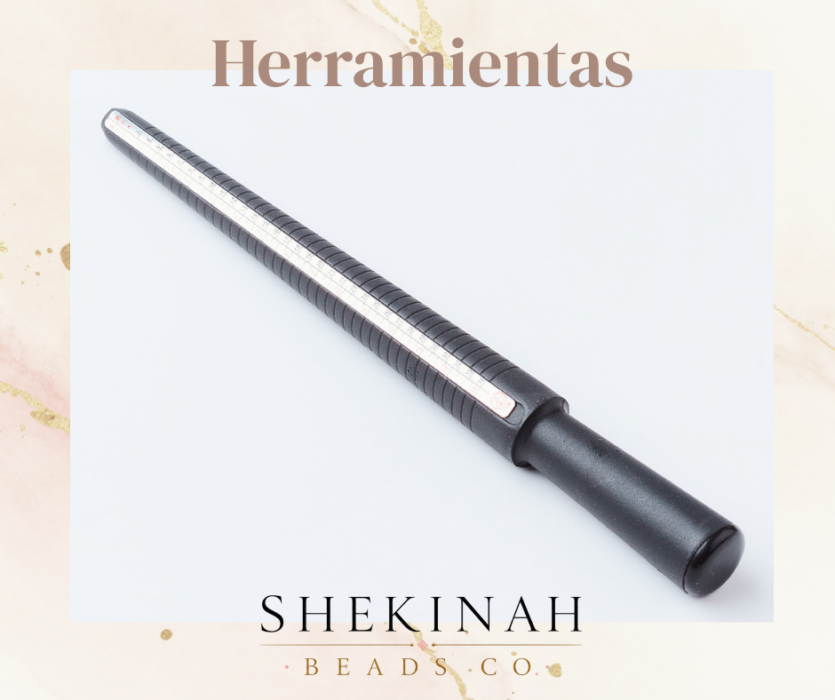 Medidor de anillos negro para joyería y bisutería artesanal
