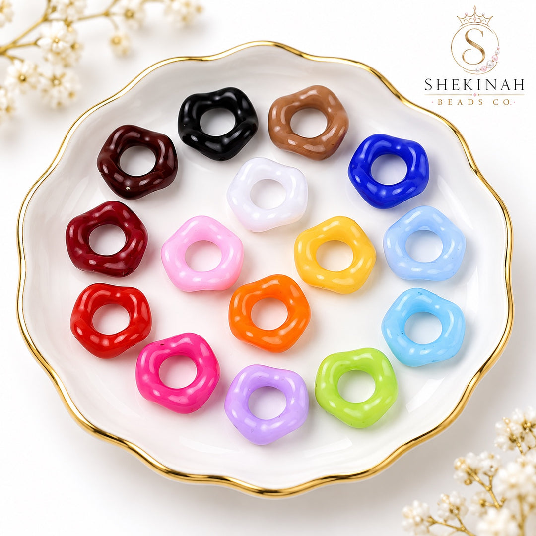 Acrylic Twist Disc en colores mixtos, paquete de 30 piezas, Shekinah Beads Co.
