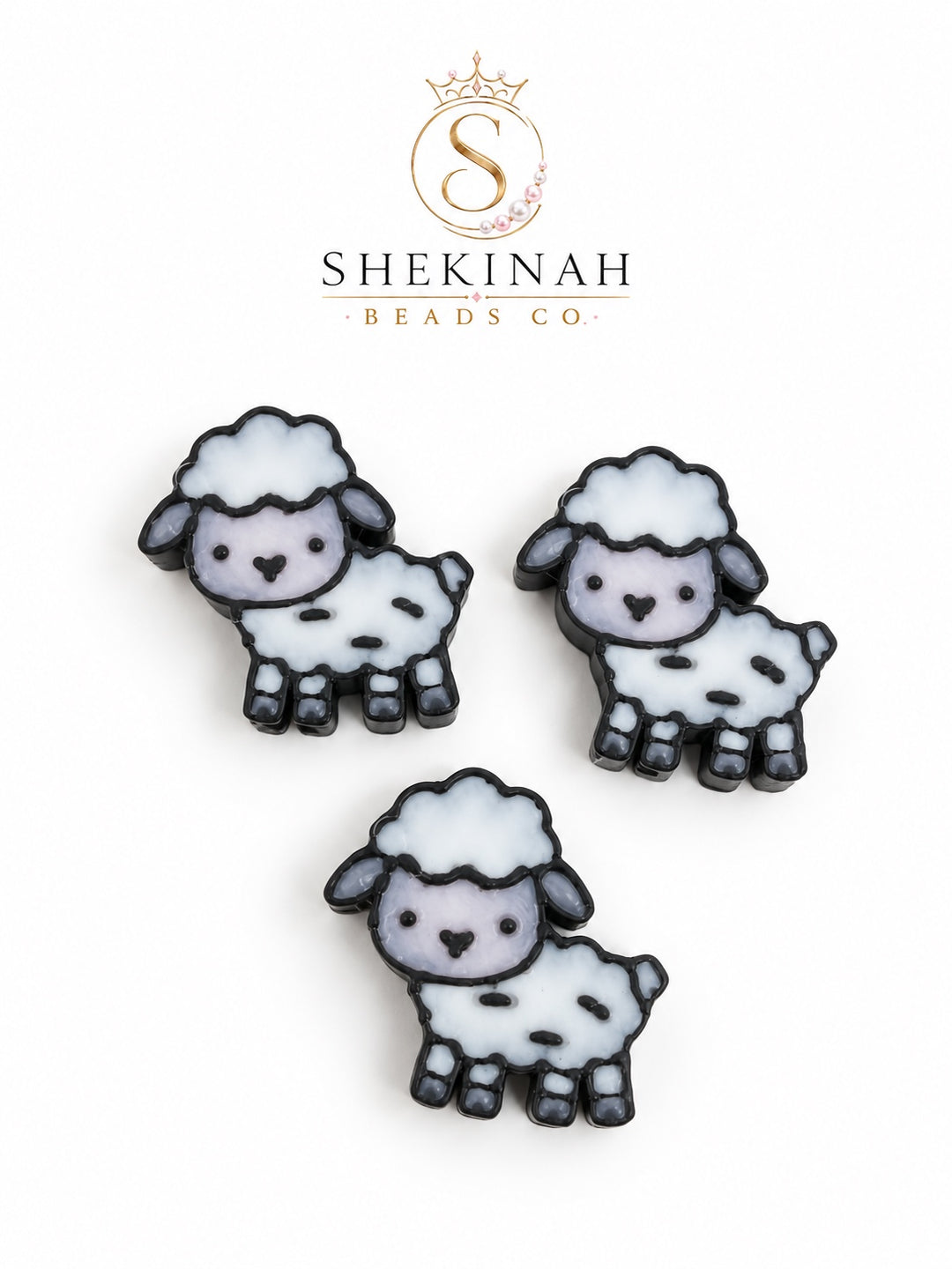 Bead 3D Ovejita – Cuidada por el Buen Pastor – Shekinah Beads Co.