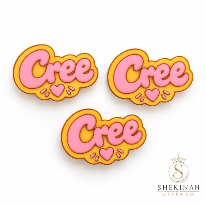 Cree 3D amarillo con rosa
