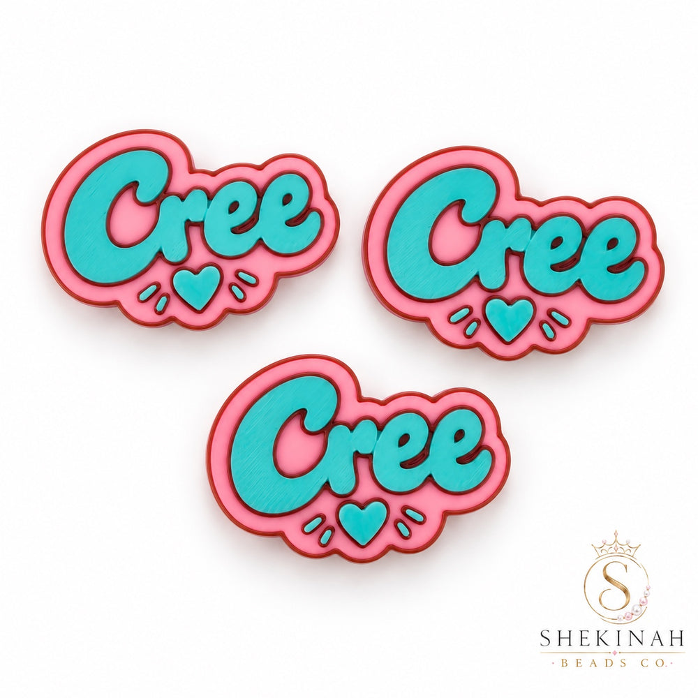 Cree 3D rosa con turquesa