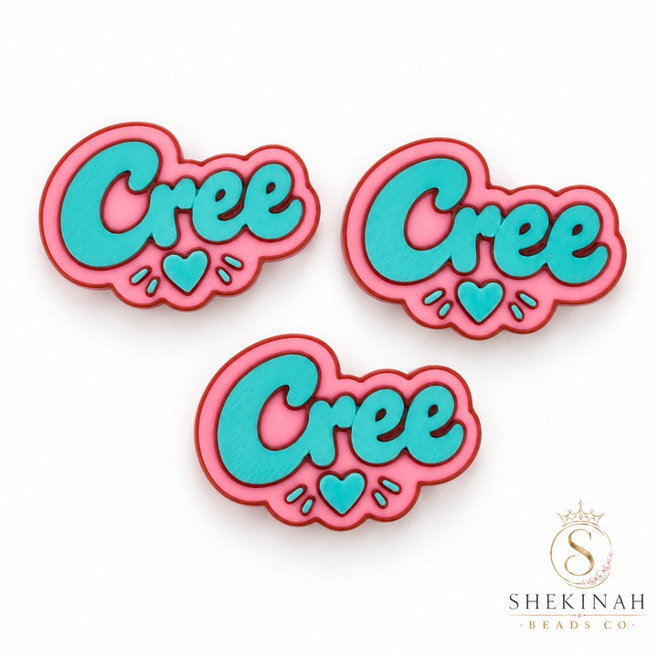 Cree 3D rosa con turquesa