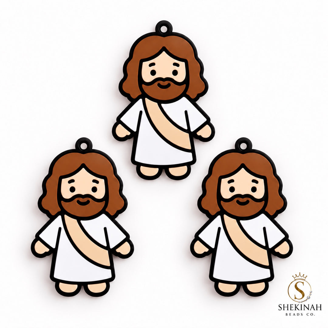 Dije Mini Jesús impreso en 3D de 49 mm - Shekinah Beads Co.